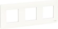 Рамка универсальная Schneider Electric Unica Studio 3-м. белый картинка